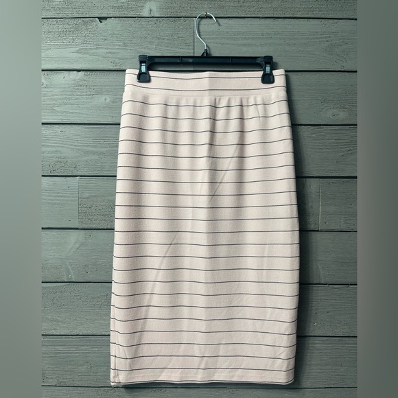 NWT BCBG Generation Pink Black Striped Pencil Skirt Sz M Medium - Picture 4 of 13